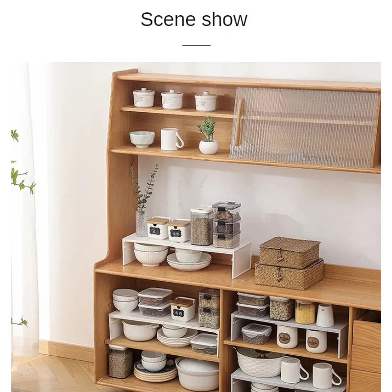 Expandable kitchen cabinet shelf – inside a cabinet