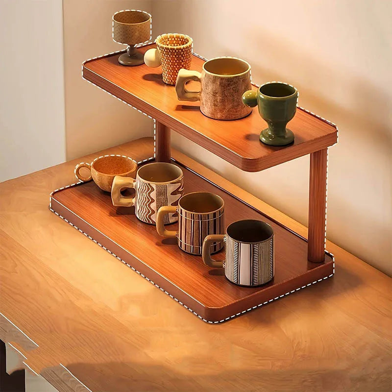 Kitchen and tea station storage rack