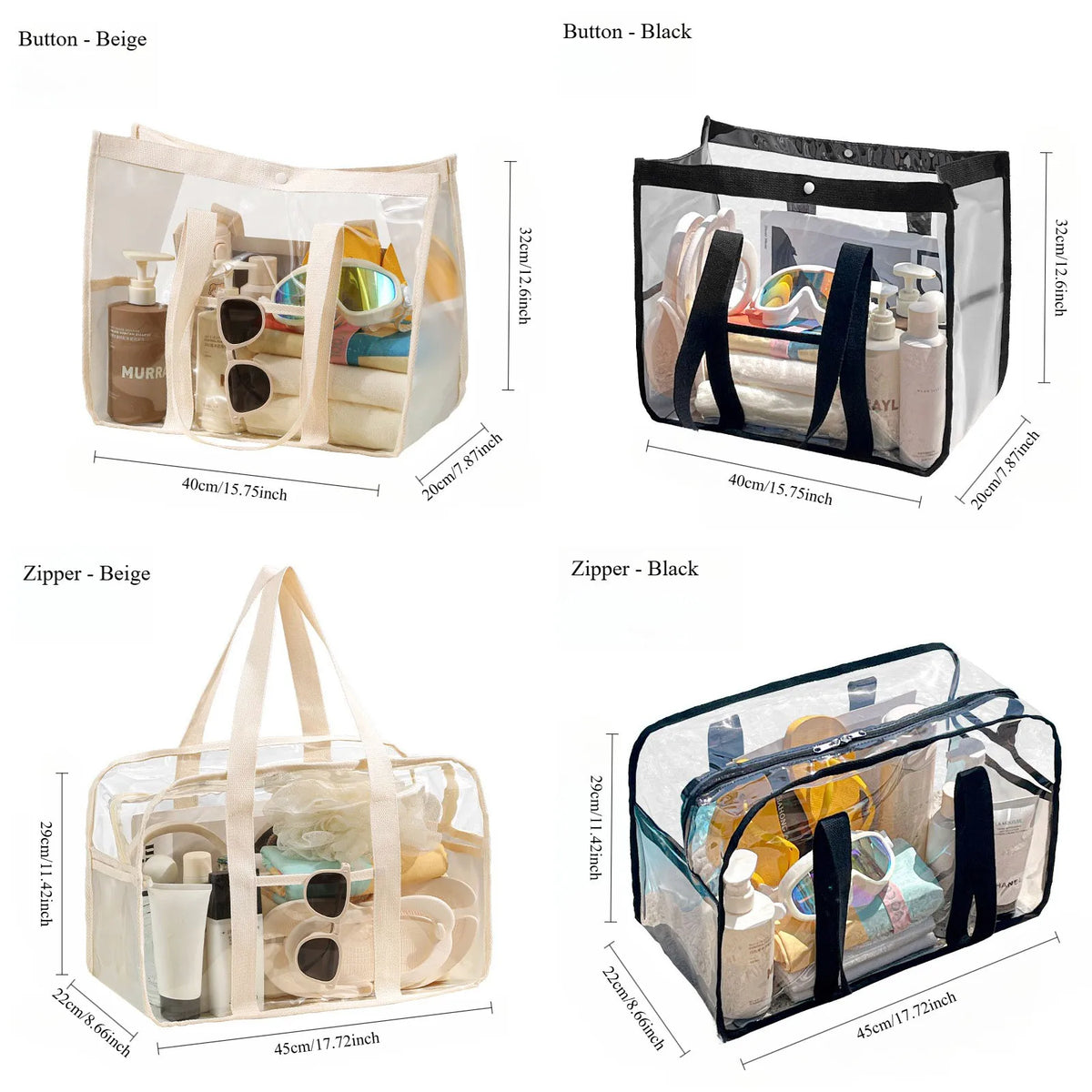 See-through PVC organizer bag