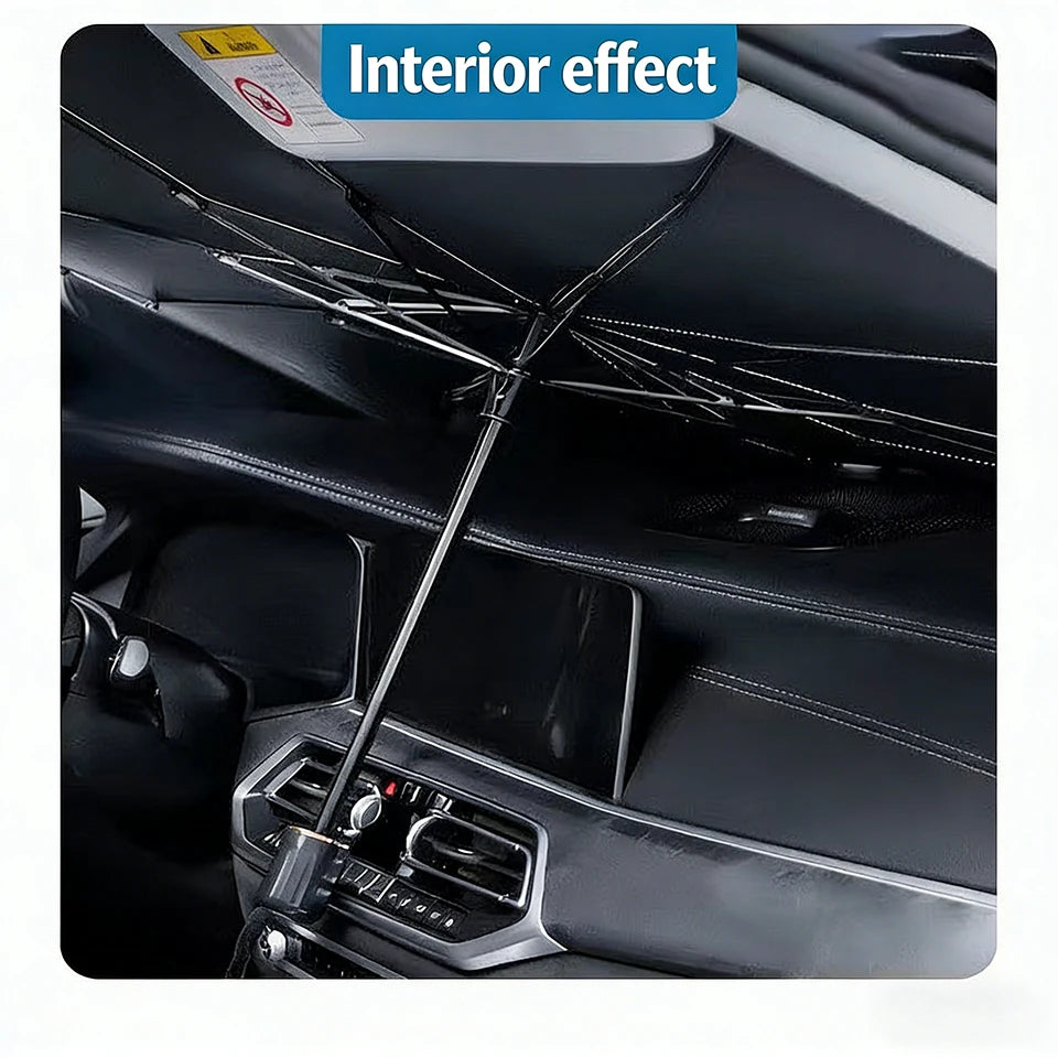Front windshield sunshade for parked cars – reflective foil
