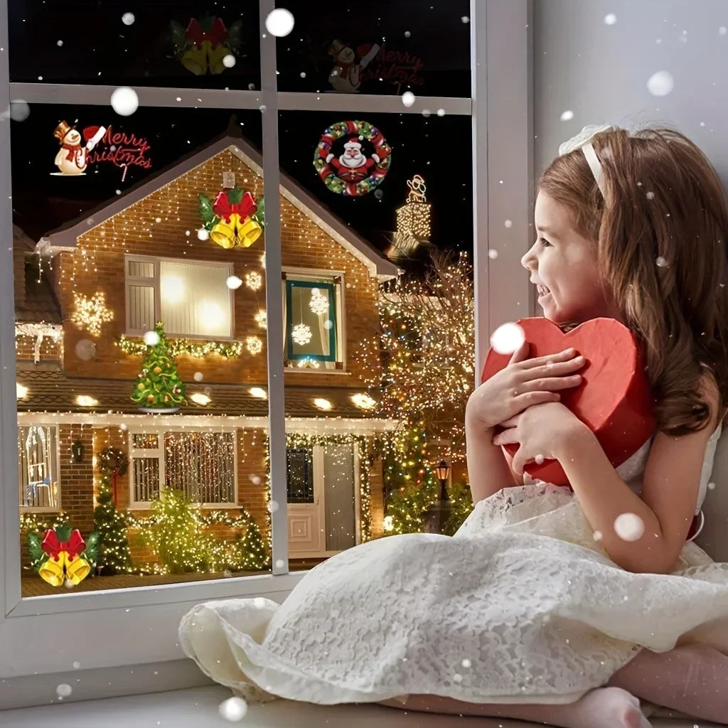 USB Christmas projector light with 16 patterns – with snowflakes, Santa and reindeer