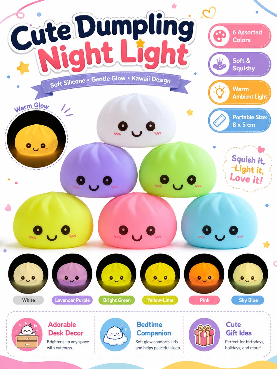 Dumpling LED night light – as a gift for food lovers