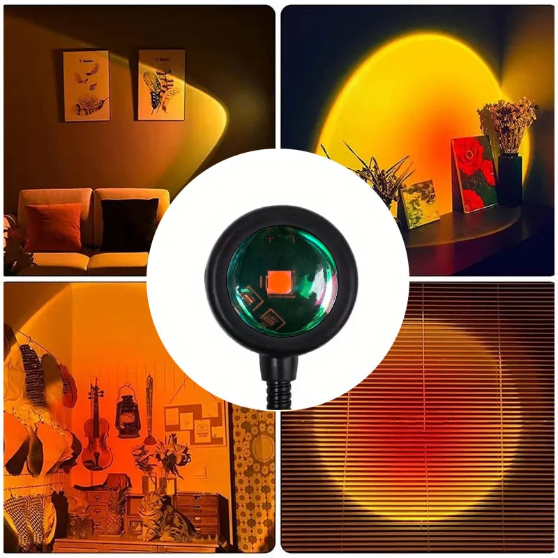 USB sunset lamp for photos and room ambiance