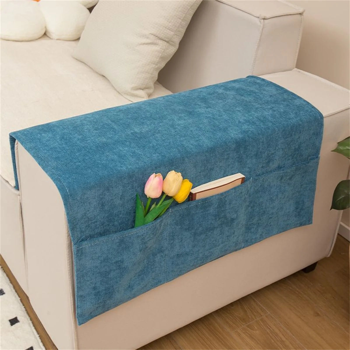 Sofa Armrest Organizer Pouch Sofa Cover Side Pockets For Storage Home Hanging Organizer Magazine Books Snacks Remote Control