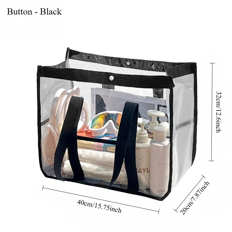Clear PVC storage bag with handle