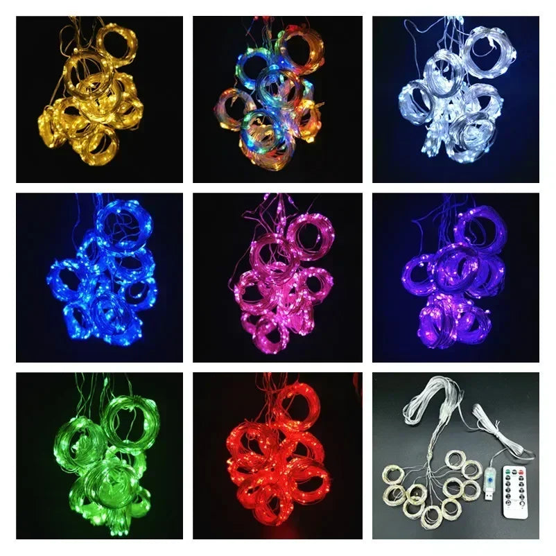 USB LED curtain lights – with remote control