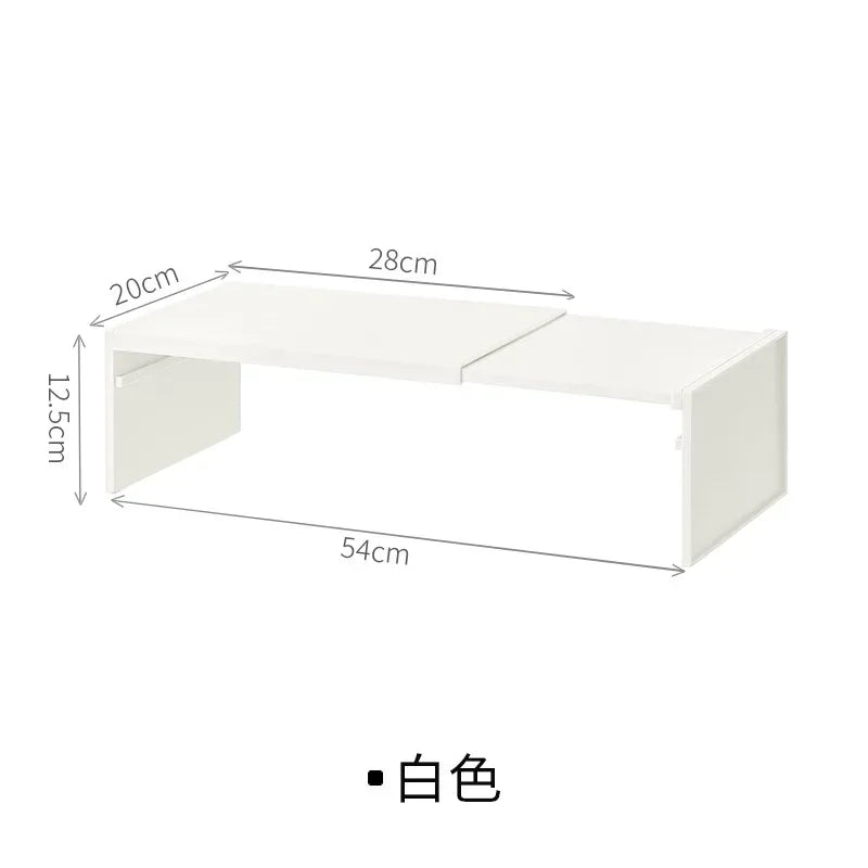 White kitchen cabinet organizer shelf
