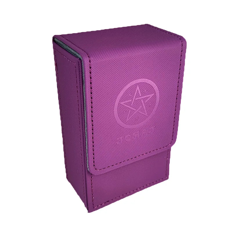 Purple PU leather card storage box