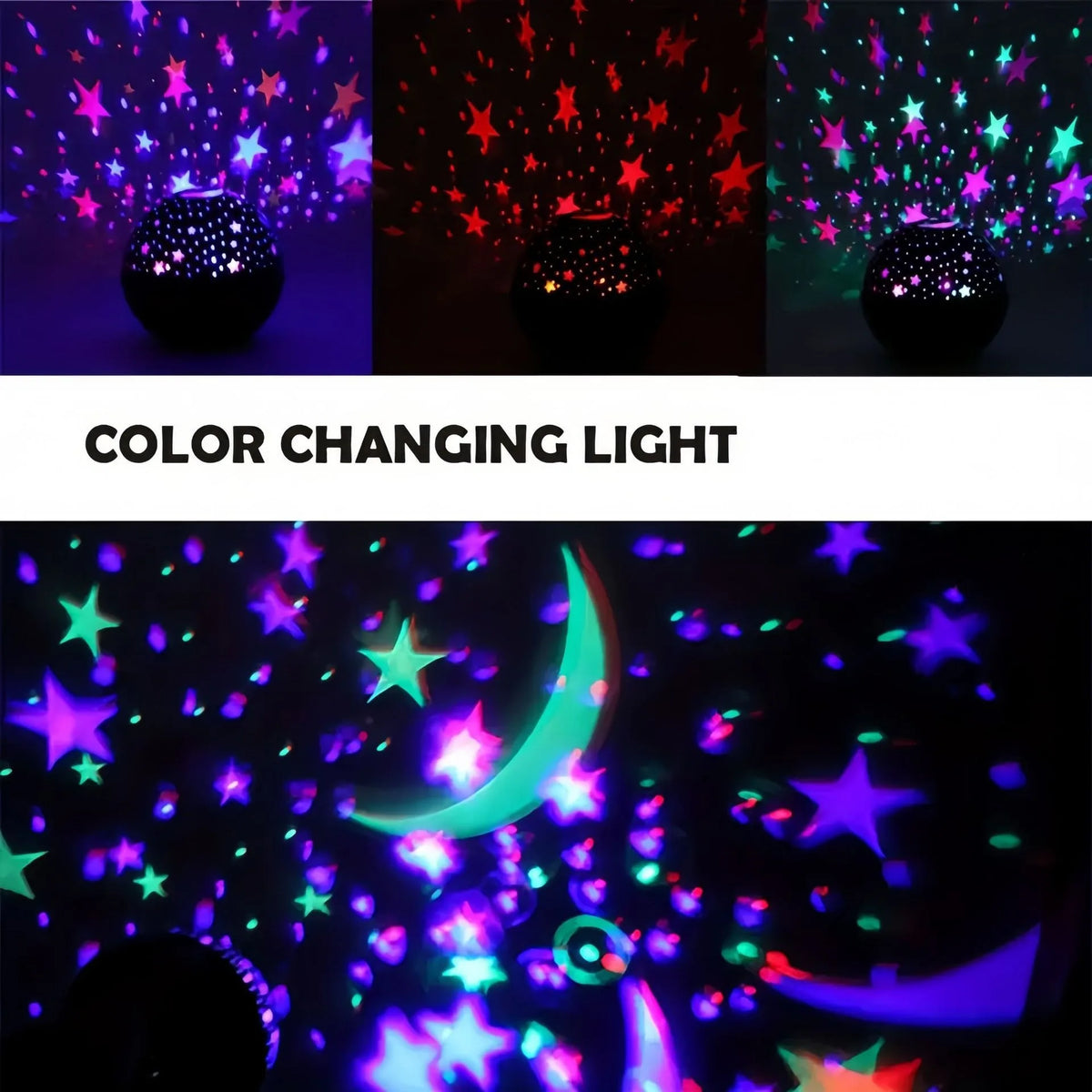 Colorful star projector lamp