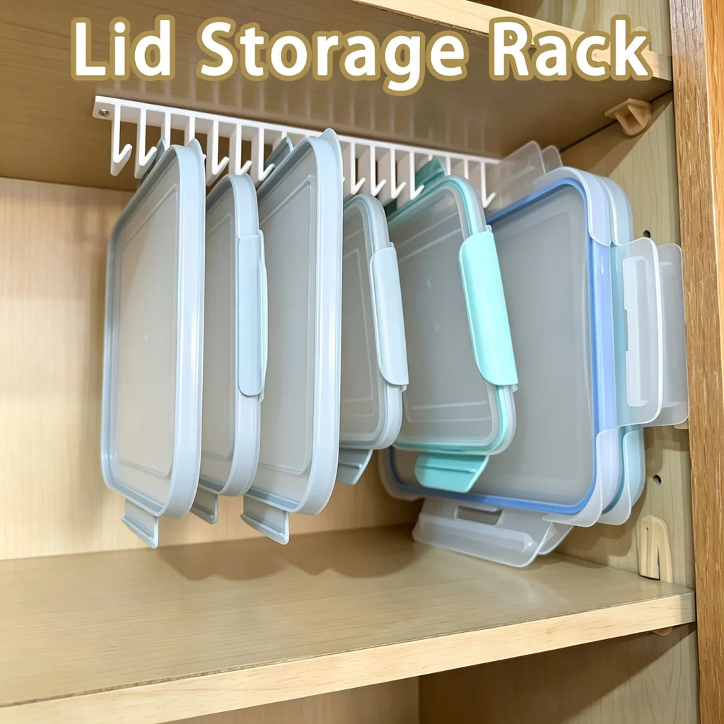 Container lid organizer rack