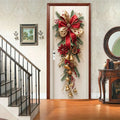 Christmas wall hanging with red bell and green leaf design
