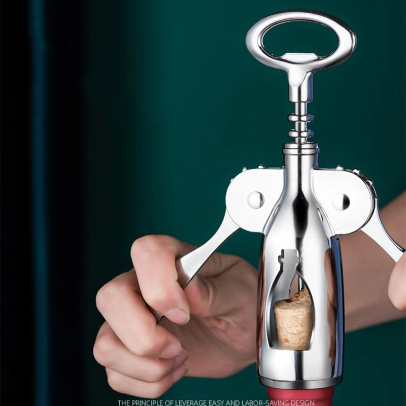 Stainless steel wine opener