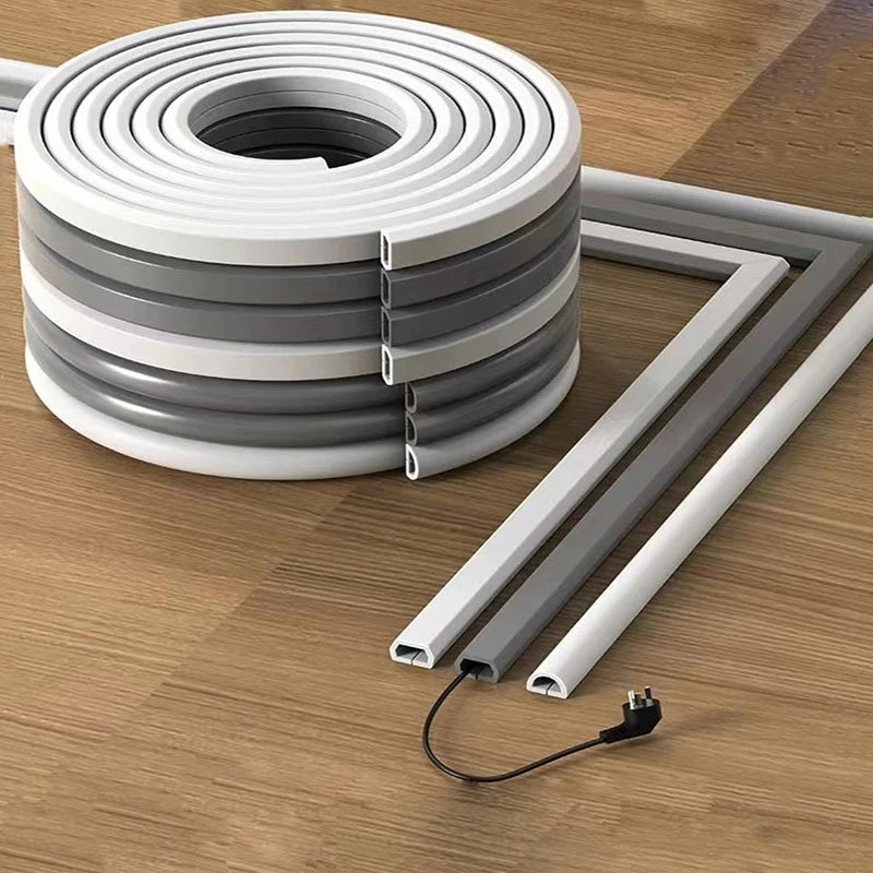 Self-adhesive floor cord cover cable protector
