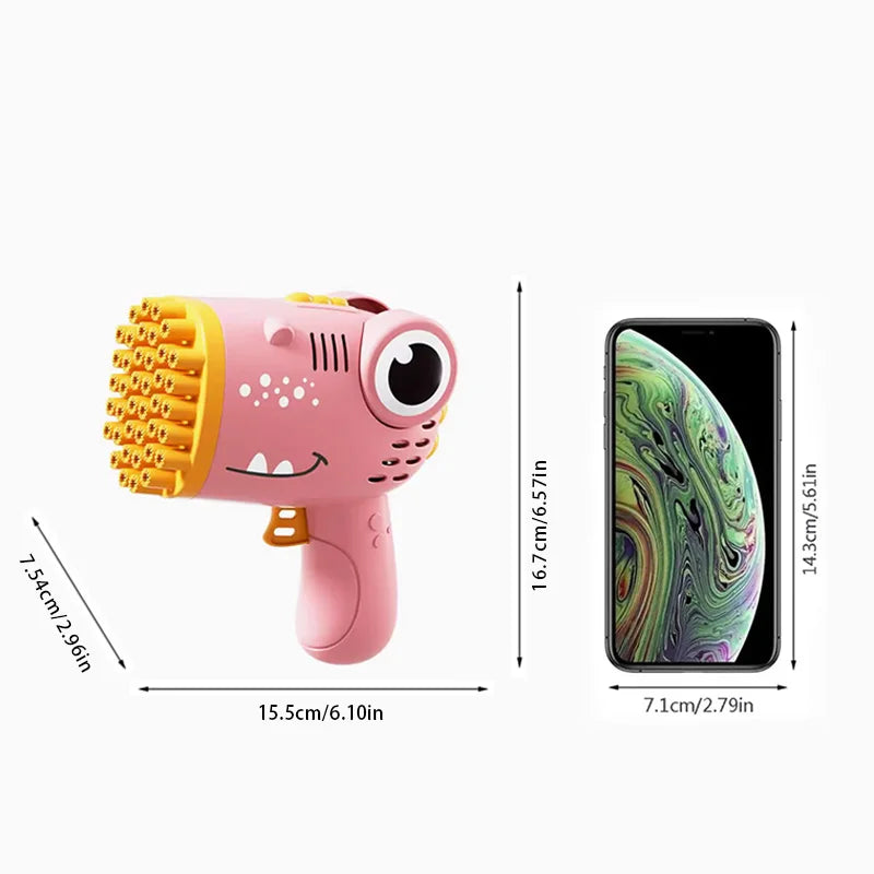 40-hole bubble blower in pink or green