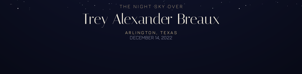 Forever Sky custom memorial star map