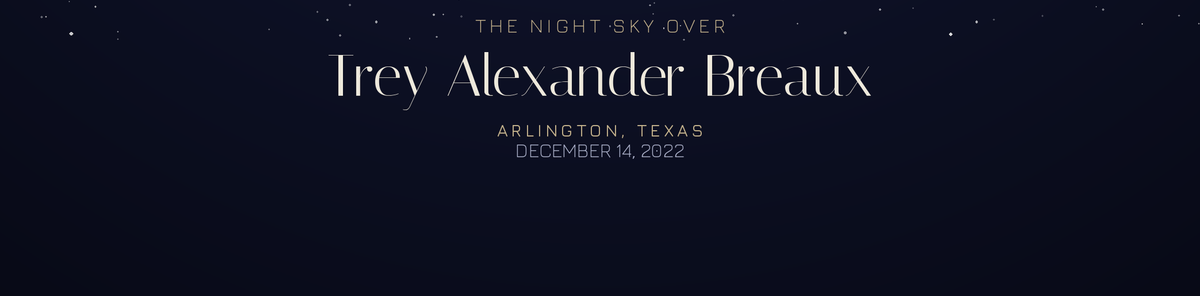Forever Sky custom memorial star map